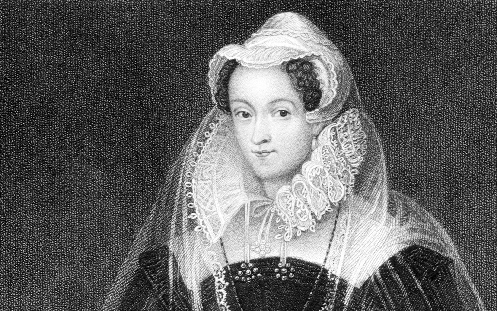 Mary Queen of Scots statue in Edinburgh, Scotland, historical tour site.