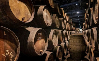 Wine barrels in Caves do Vinho do Porto, Porto.