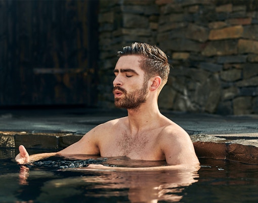 Cold plunge pool at Sky Lagoon