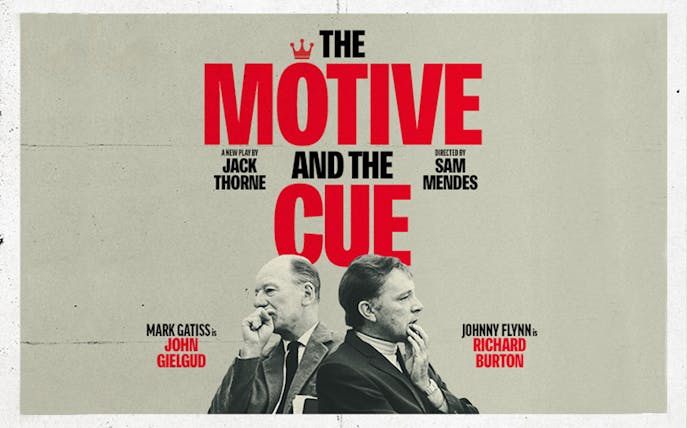 Poster for "The Motive and the Cue" play by Jack Thorne, directed by Sam Mendes.