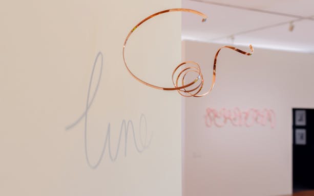 Sculptural installation in 'Die Linie' exhibition at Heidi Horten Collection, Vienna.