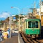 Viaje en el ferrocarril eléctrico de Enoshima