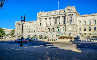 Library of Congress building in Washington D.C. during a self-guided city exploration game.