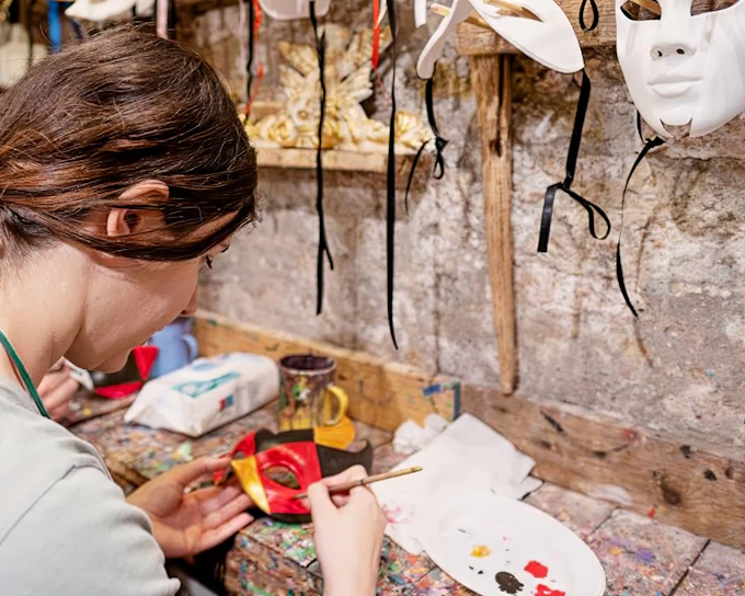 Mask Decoration Workshop in St. Mark's Square