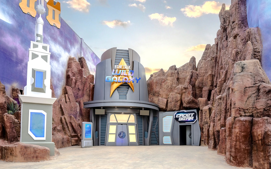 Star Trek-themed building at Nickland, The Land of Legends theme park.