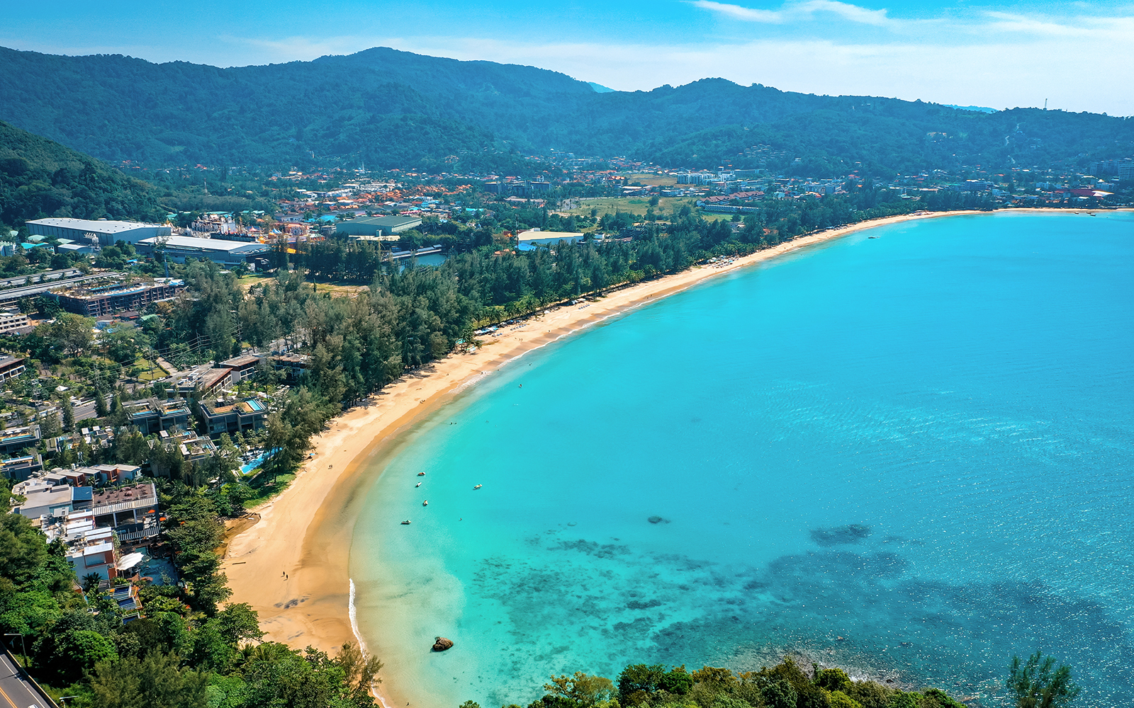 Aerial view of kamala beach, Phuket, Thailand