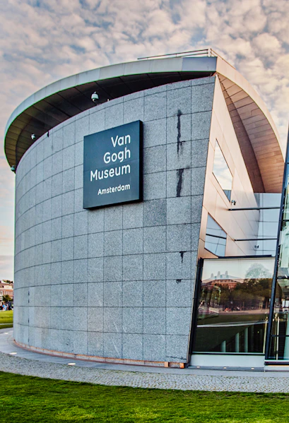 Van Gogh Museum exterior in Amsterdam with modern architecture.