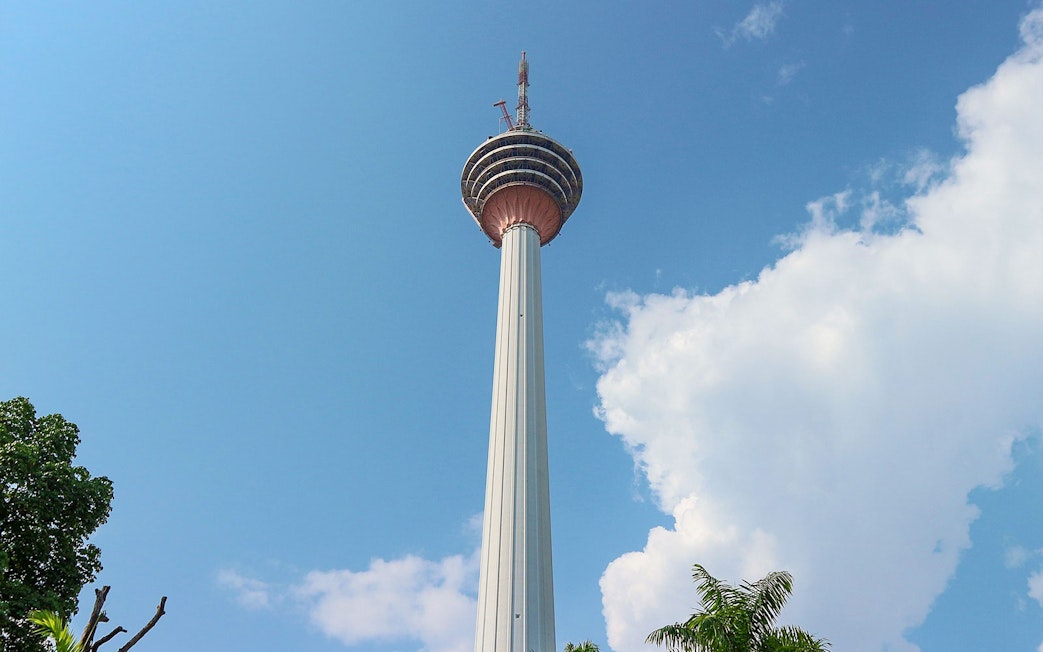 KL Tower against blue sky, part of Combo: KL Tower Observation Deck + KLIA Ekspress tour.