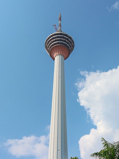 KL Tower against blue sky, part of Combo: KL Tower Observation Deck + KLIA Ekspress tour.
