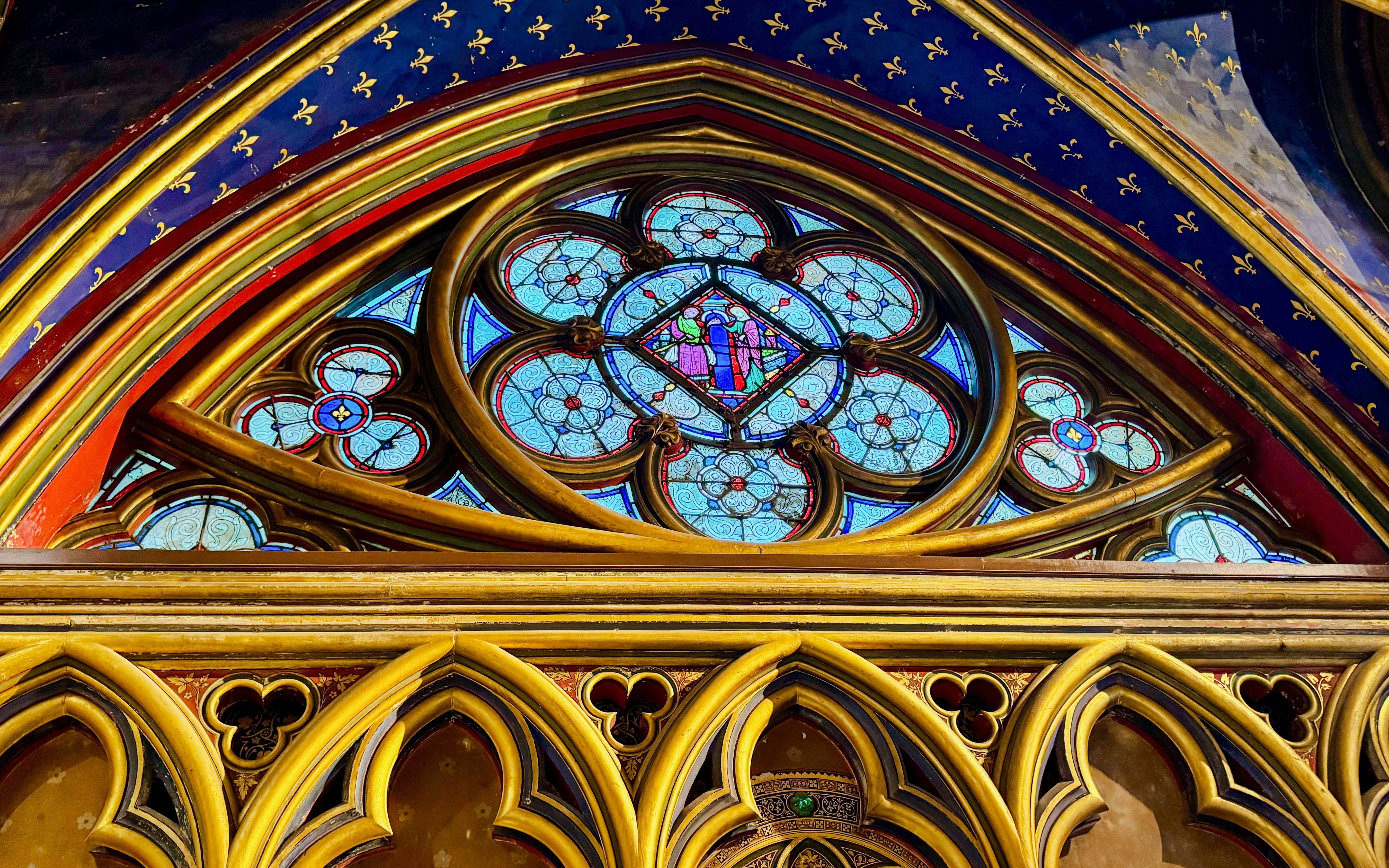 West rose window in Sainte-Chapelle
