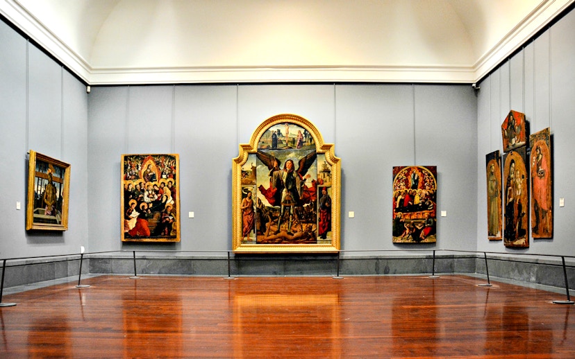 Capodimonte Museum gallery with Renaissance paintings on display.