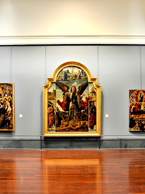 Capodimonte Museum gallery with Renaissance paintings on display.