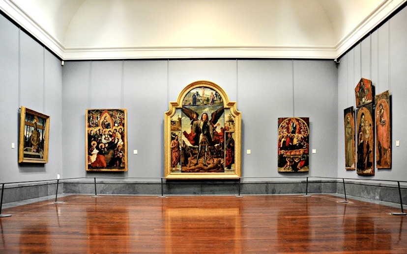 Capodimonte Museum gallery with Renaissance paintings on display.