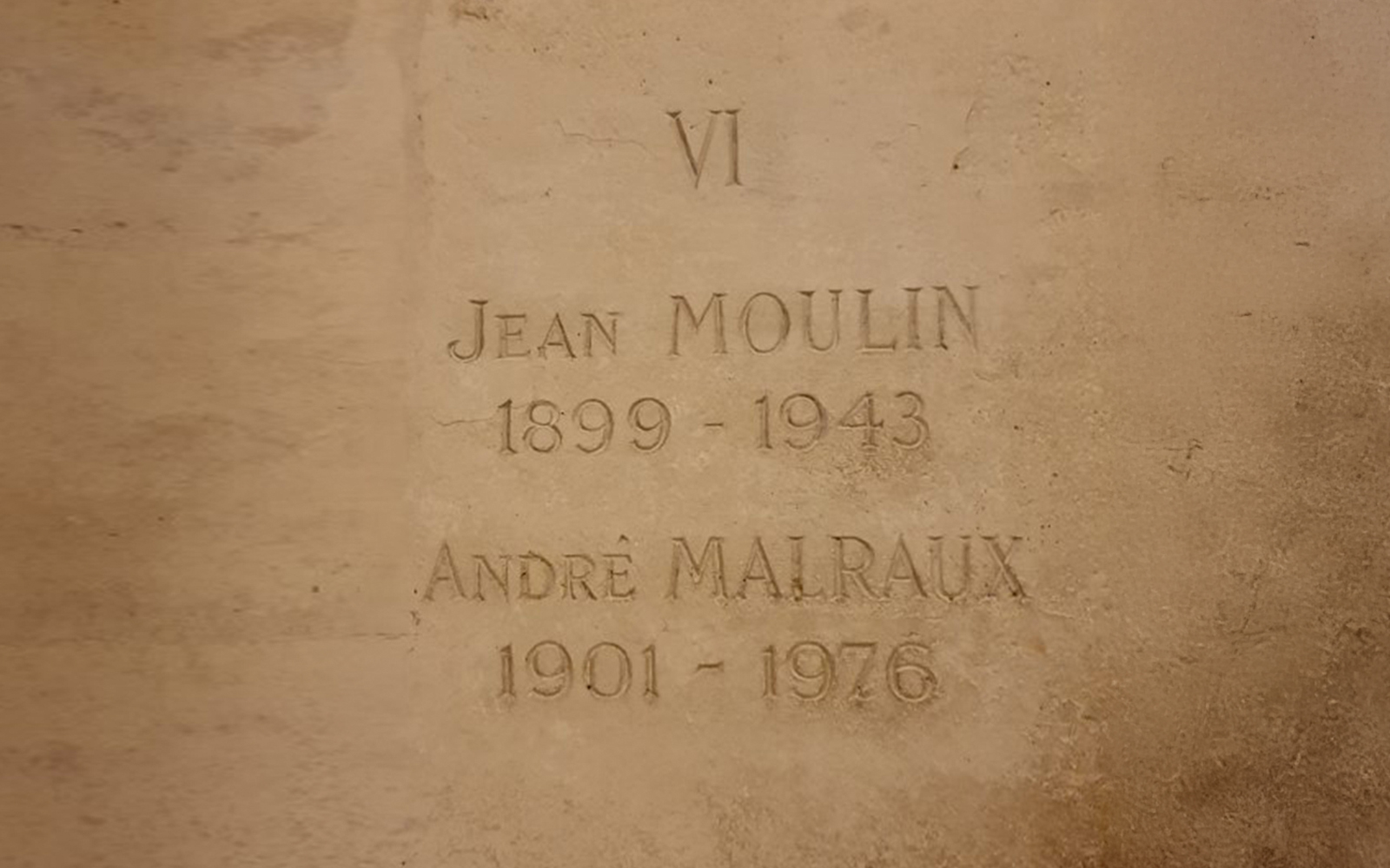 Tomb of Jean Moulin in paris pantheon