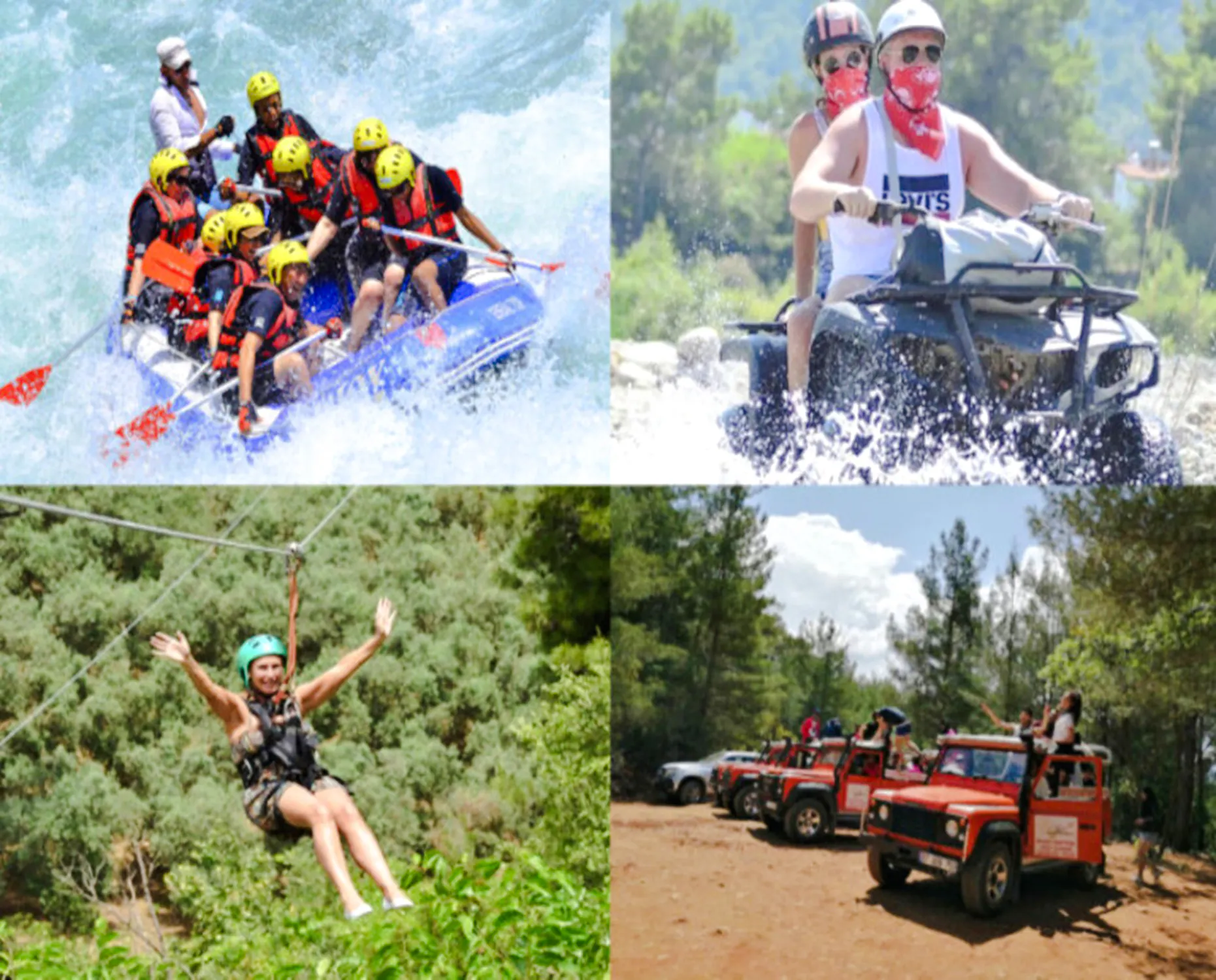antalya: pachet combinat cu rafting, safari cu jeepul, plimbare cu quad-ul și tiroliană în canionul koprulu-1