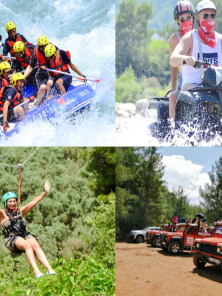 antalya: pachet combinat cu rafting, safari cu jeepul, plimbare cu quad-ul și tiroliană în canionul koprulu-1