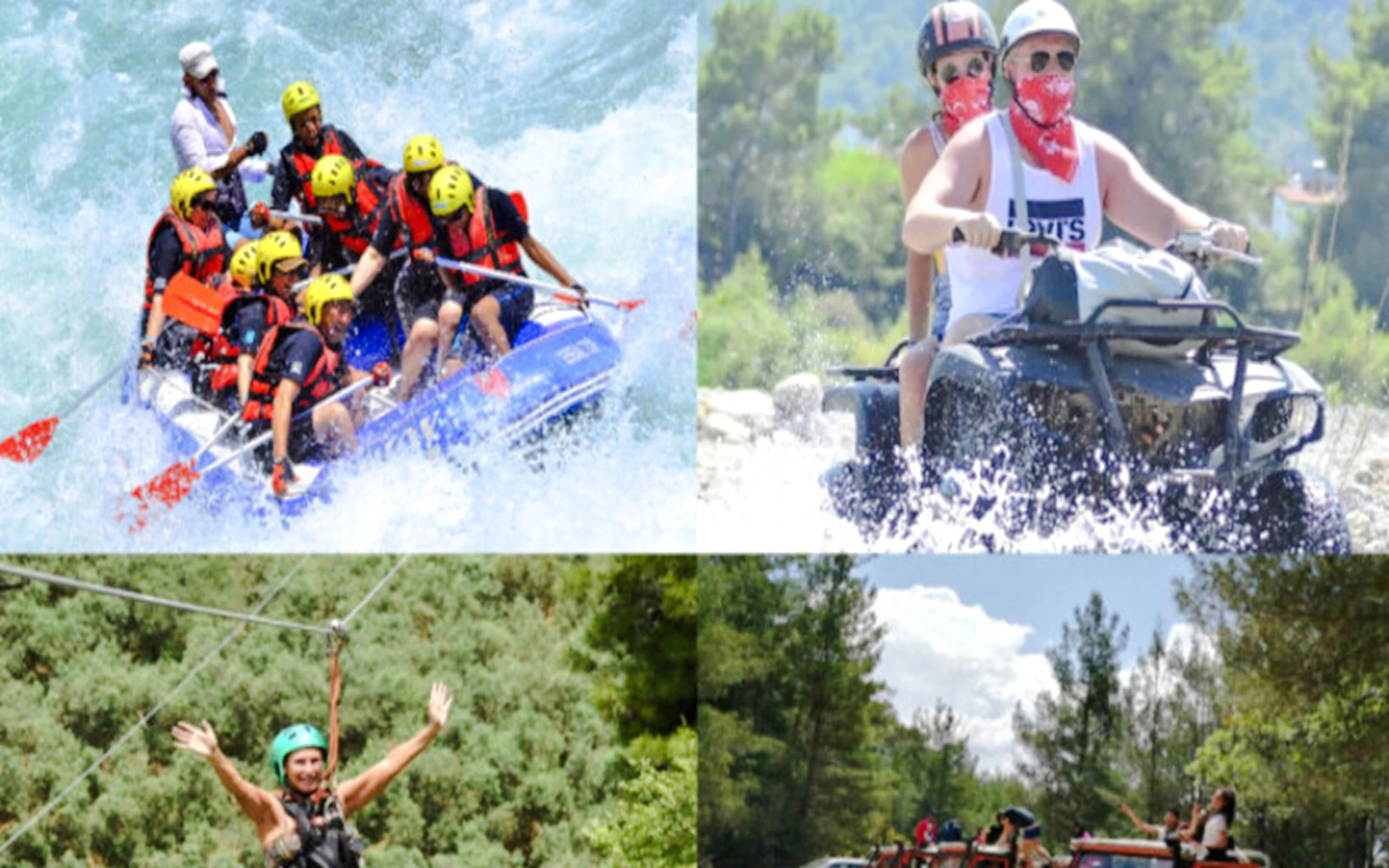Antalya: Rafting, Jeep Safari, Quad Bike and Zipline Combo at Koprulu Canyon