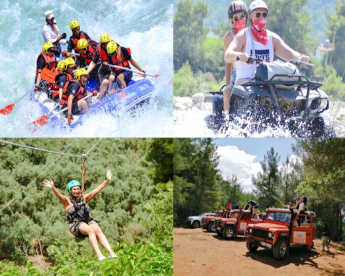 Antalya: Rafting, Jeep Safari, Quad Bike and Zipline Combo at Koprulu Canyon
