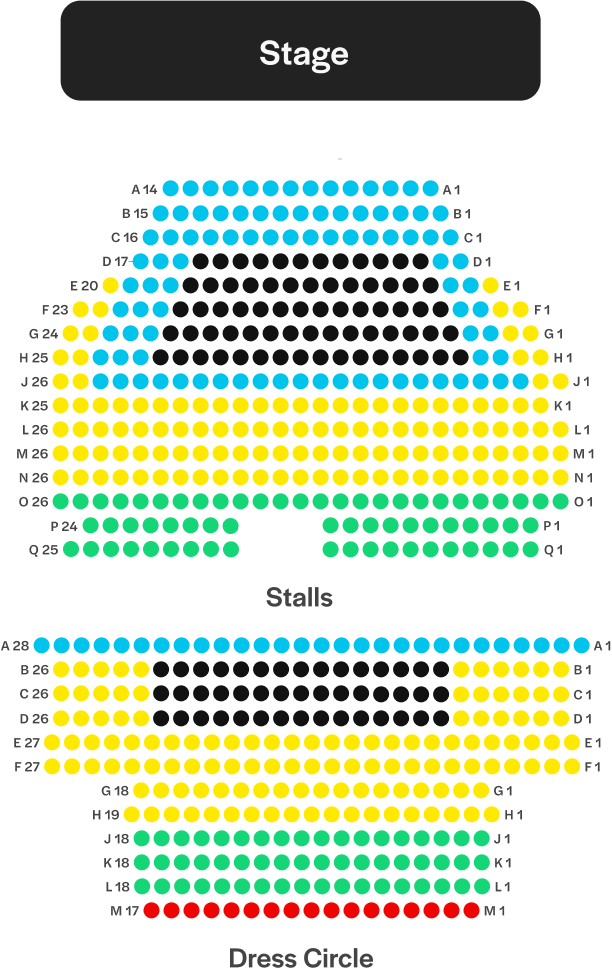 Trafalgar Theatre Seating Plan