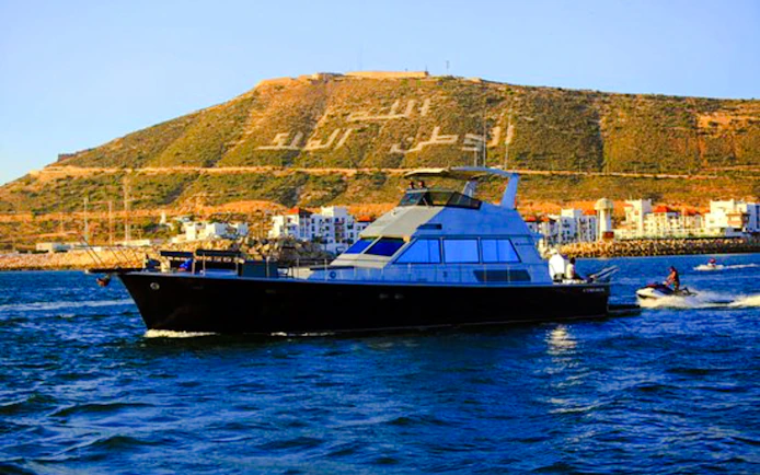 From Taghazout: Agadir Coast Boat Trip with Fishing, Swimming and Barbecue Lunch
