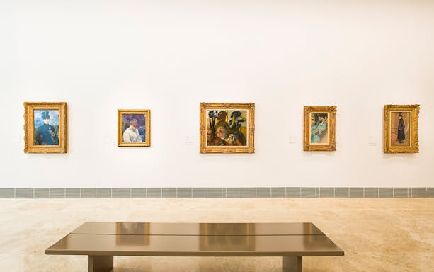 Paintings on display at the Thyssen-Bornemisza Museum in Madrid.