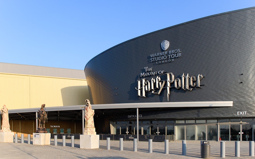 Entrance of Warner Bros. The Making of Harry Potter Studio Tour in London.