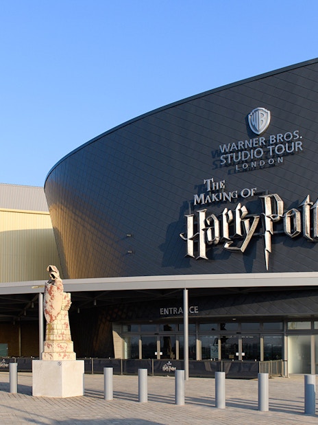 Entrance of Warner Bros. The Making of Harry Potter Studio Tour in London.