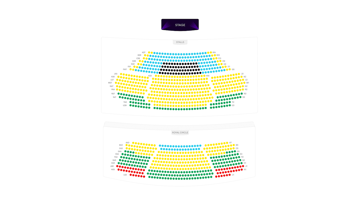 Prince of Wales Seating Plan