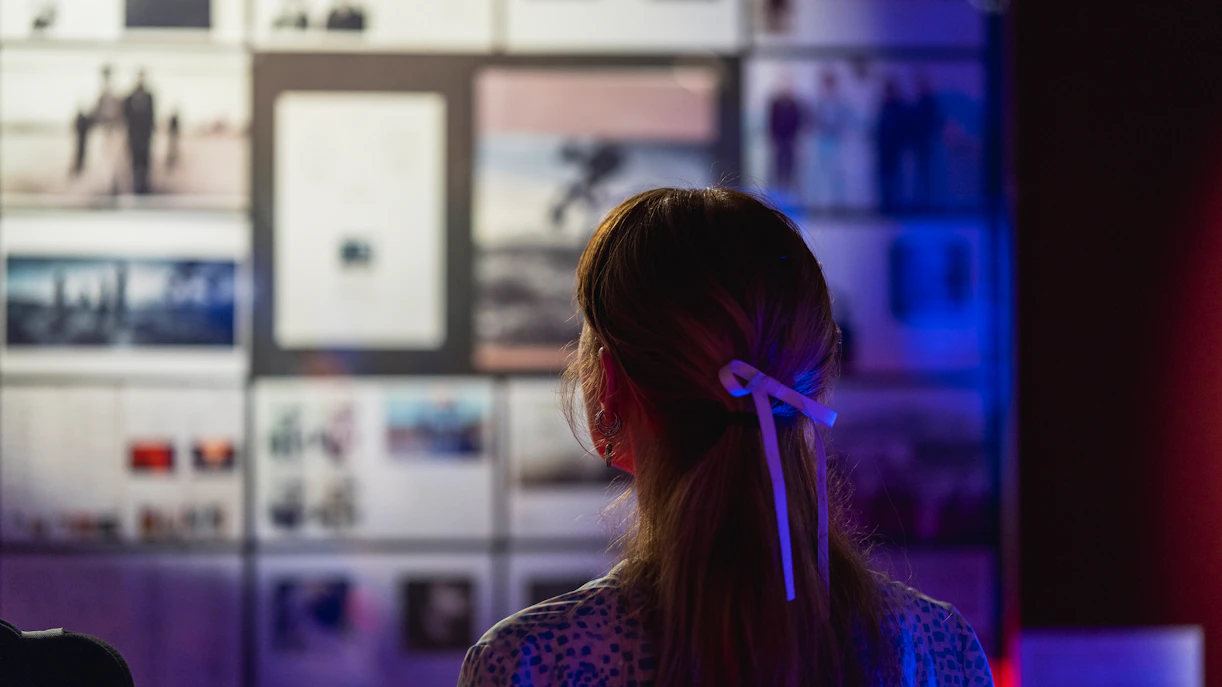 Visitor observing exhibits at the Irish Rock N Roll Museum Experience.