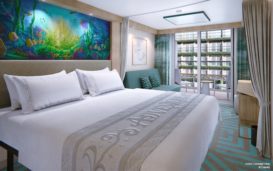 Deluxe Garden View Stateroom with Verandah on Disney Adventure Cruise from Singapore.