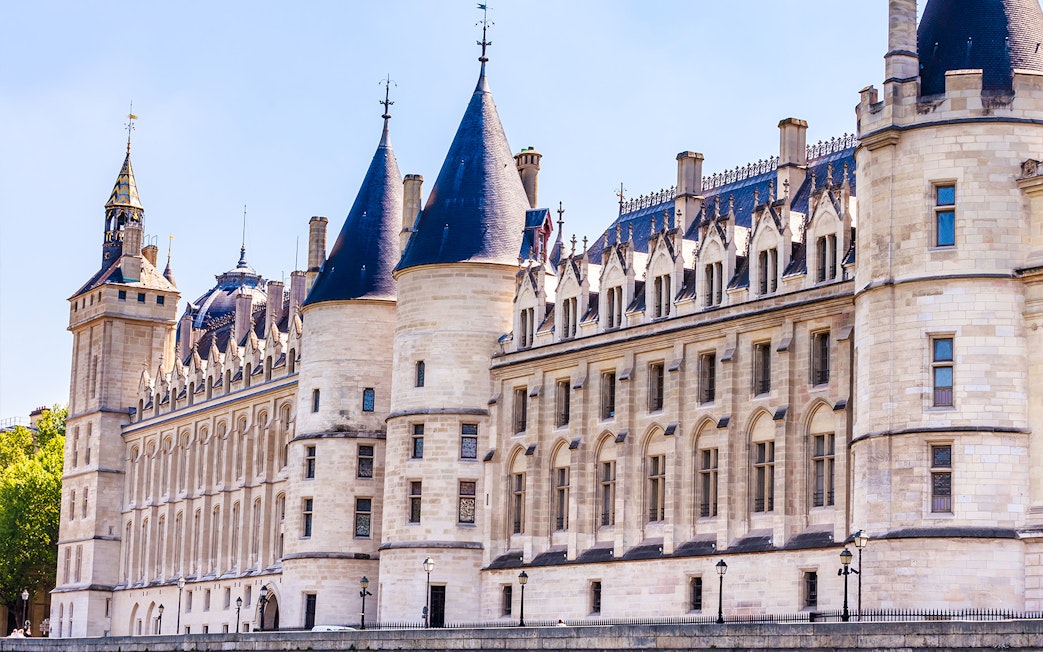 Conciergerie in Paris with its historic towers and Gothic architecture.