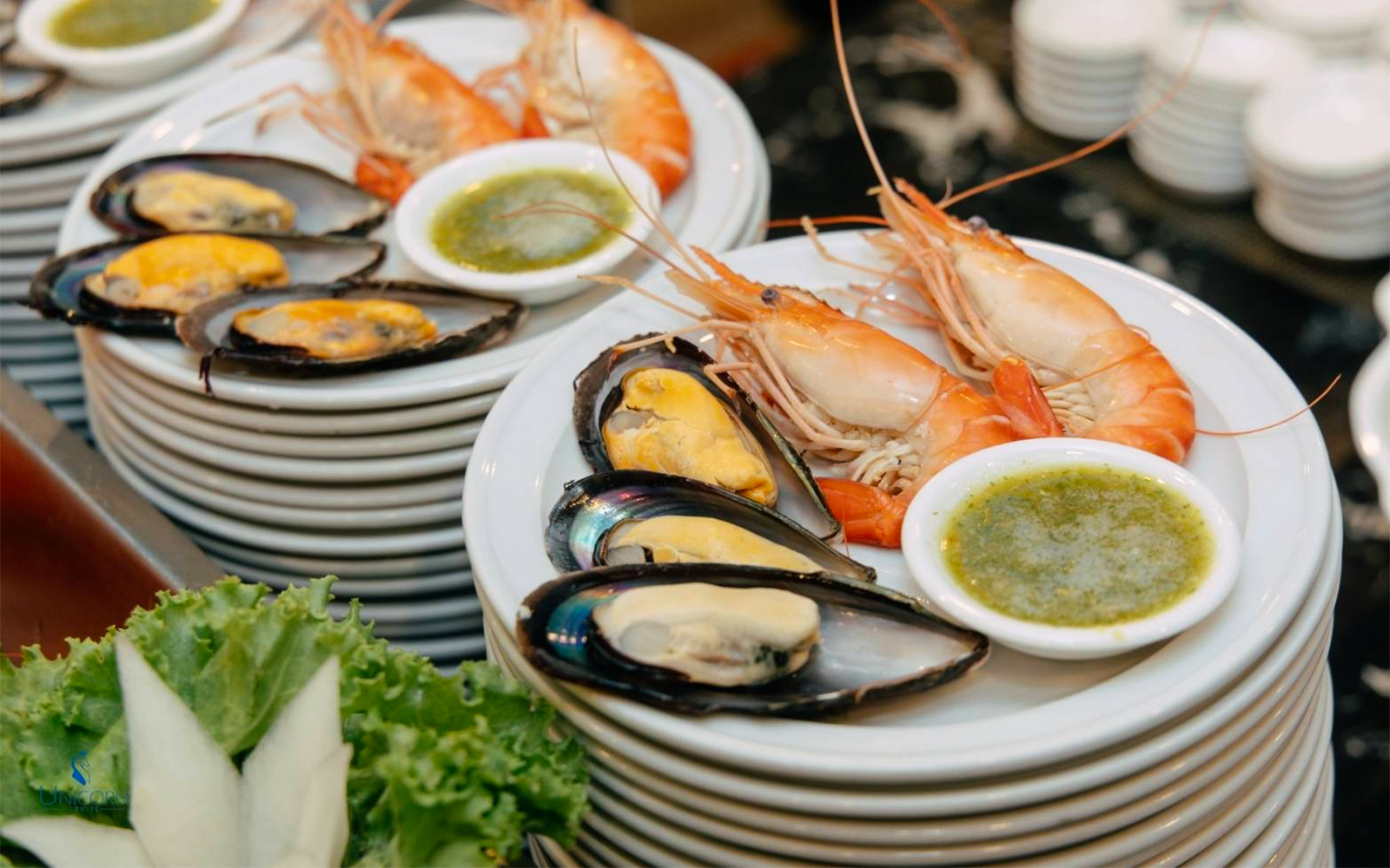  Buffet setup on the dinner cruise