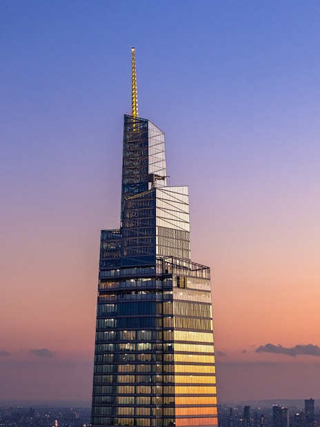 One Vanderbilt skyscraper at sunset, New York City, Combo Save 21% offer tours 16722 and 29099.