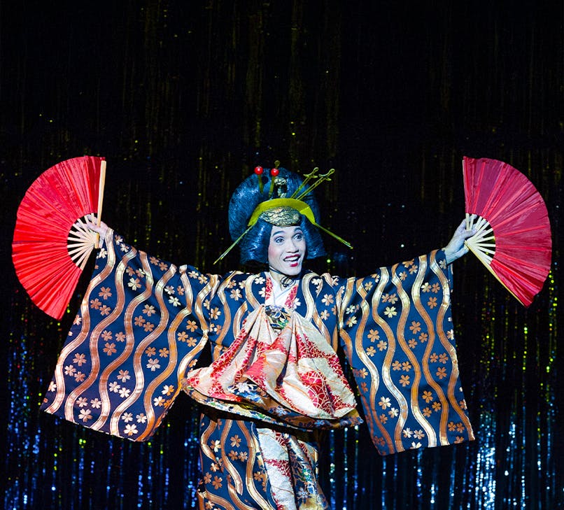 Artists performing at Calypso Cabaret show in Bangkok