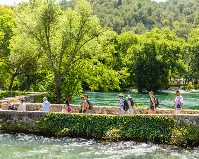 From Split: Full-Day Trip to Krka National Park with Boat Ride & Swimming without Entry Tickets