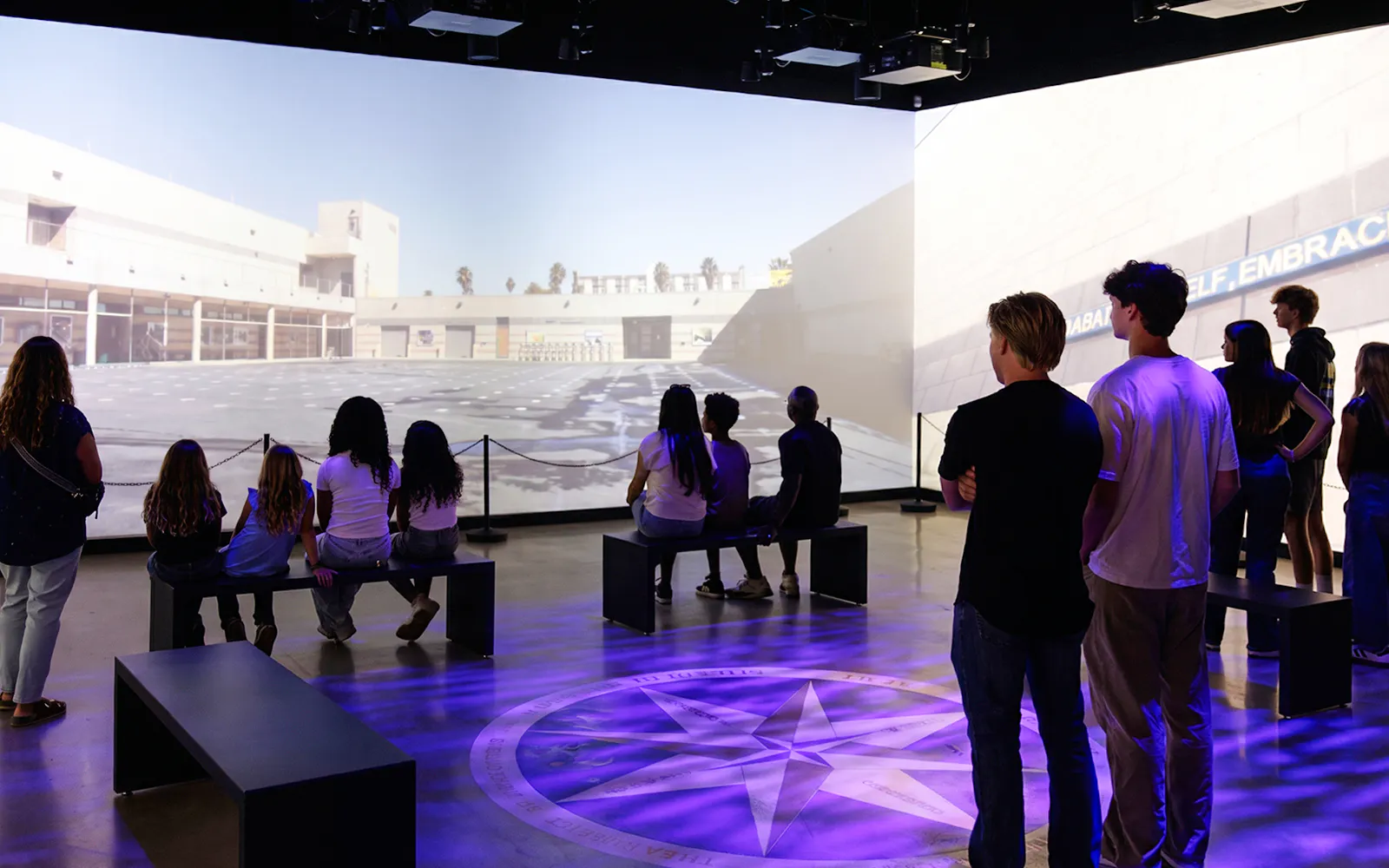 Visitors watching a presentation at the National Navy SEAL Museum, San Diego.