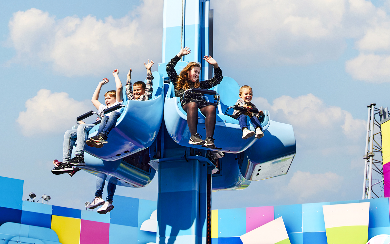 Visitors enjoying a ride at LEGOLAND Billund.