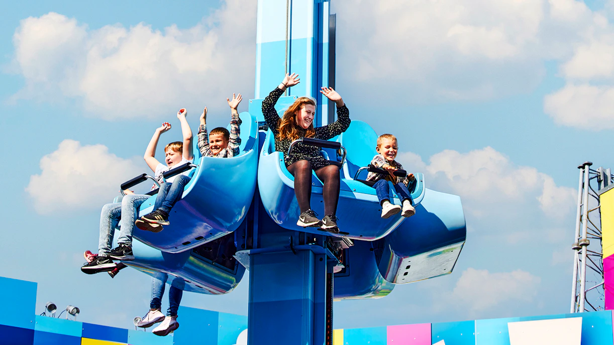 Visitors enjoying a ride at LEGOLAND Billund.