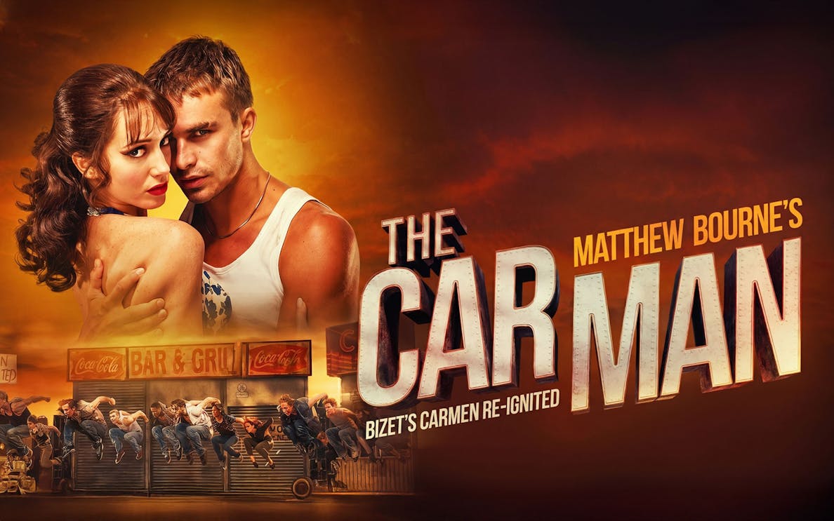 The Car Man Westend show poster with dancers and title text