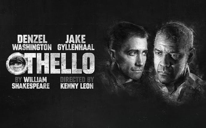 Othello play poster with actors' portraits and text details