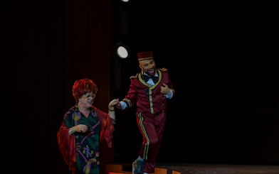 Performers on stage at Roxy Dinner Show in Rio de Janeiro.
