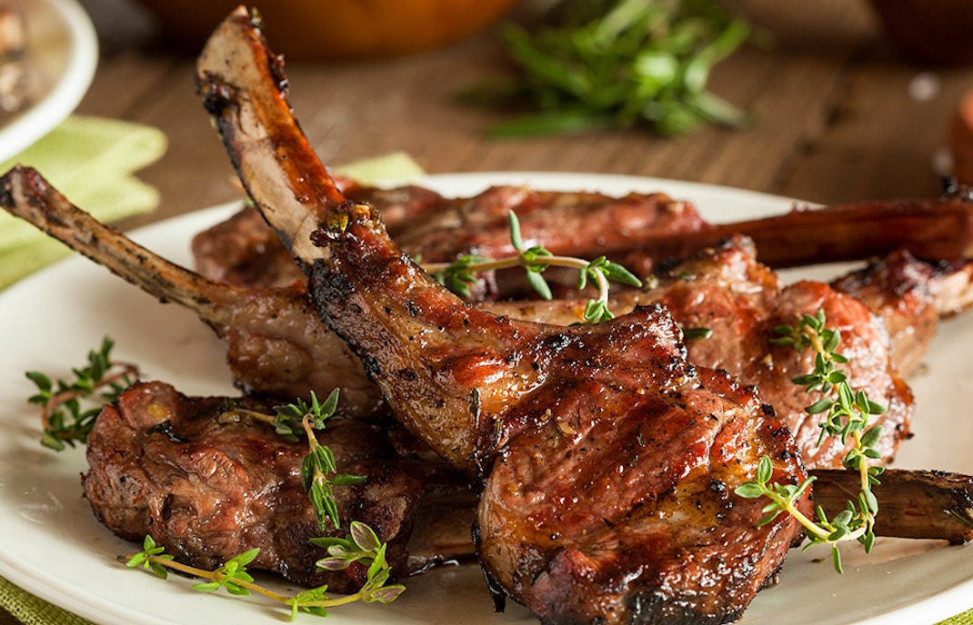 Grilled lamb in Montjuïc restaurant