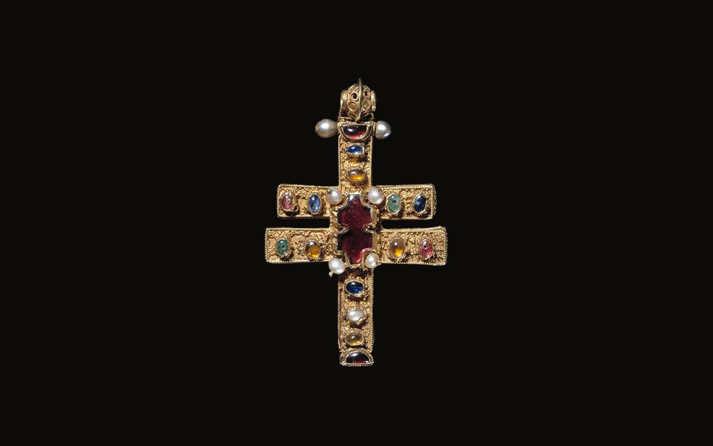 Cross of Dagmar with gemstones, The National Museum of Denmark.