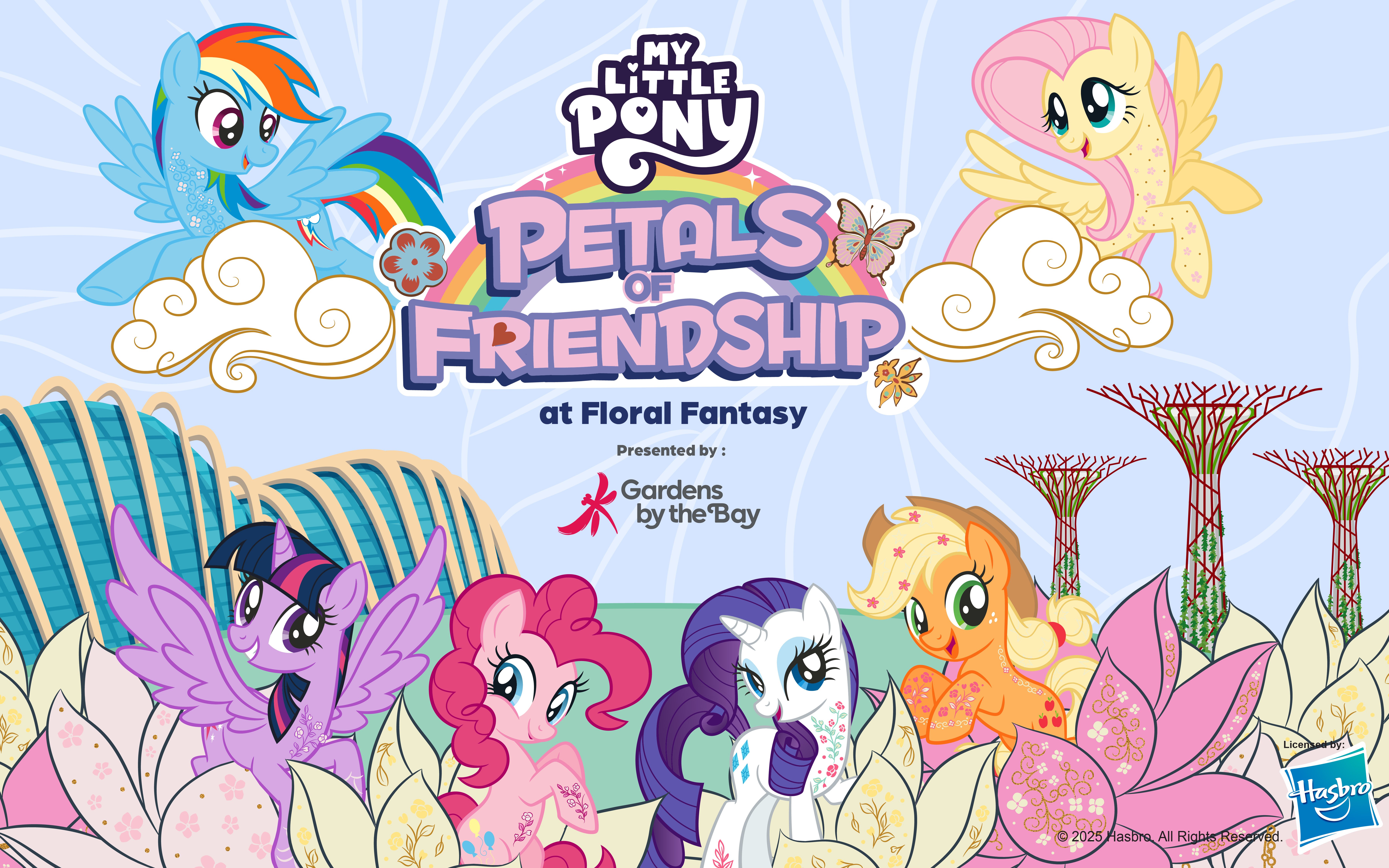 My Little Pony characters at Gardens by the Bay's Floral Fantasy event.