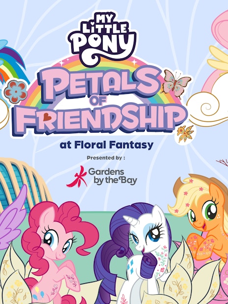 My Little Pony characters at Gardens by the Bay's Floral Fantasy event.