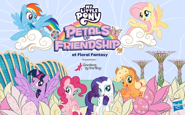 My Little Pony characters at Gardens by the Bay's Floral Fantasy event.