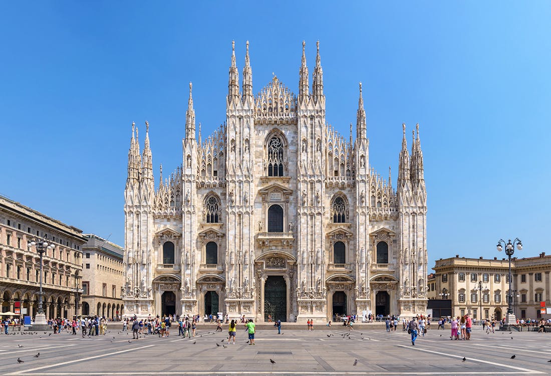 Duomo Milan Exterior during the day time.