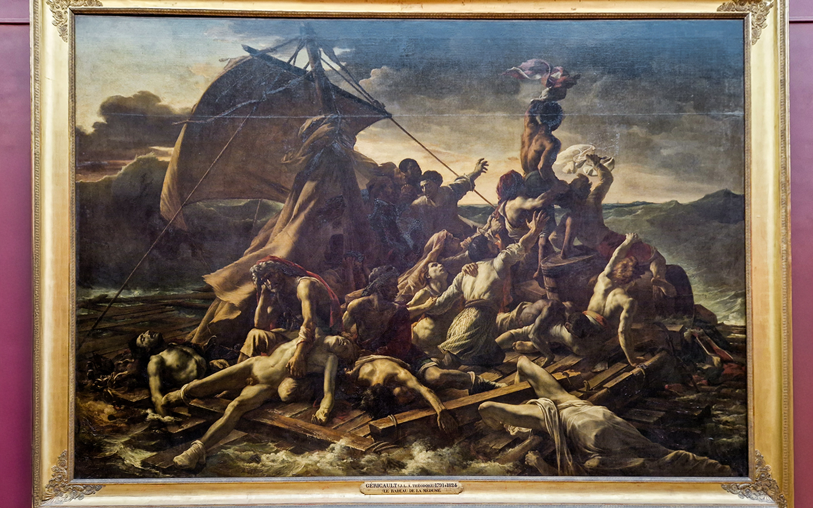 Raft of Medusa painting by Théodore Géricault in Louvre Museum, Paris.