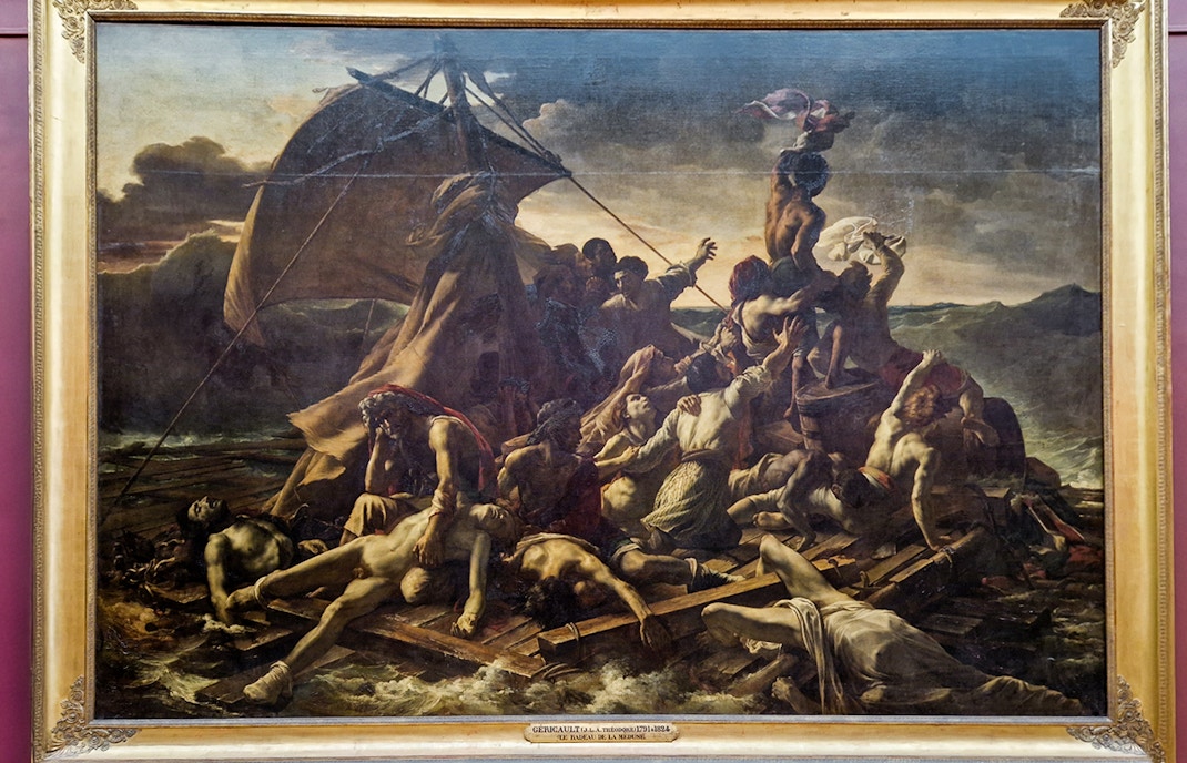 Raft of Medusa painting by Théodore Géricault in Louvre Museum, Paris.