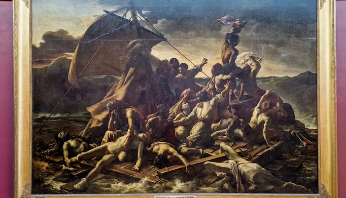 Raft of Medusa painting by Théodore Géricault in Louvre Museum, Paris.